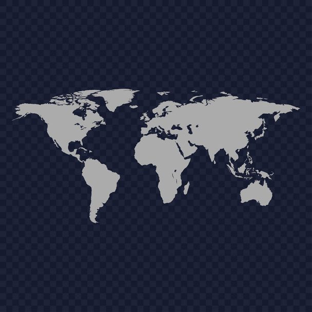 青い背景のベクトルに分離された世界地図 - ベクター画像