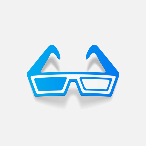 現実的なデザイン要素の 3 d メガネ - ベクター画像