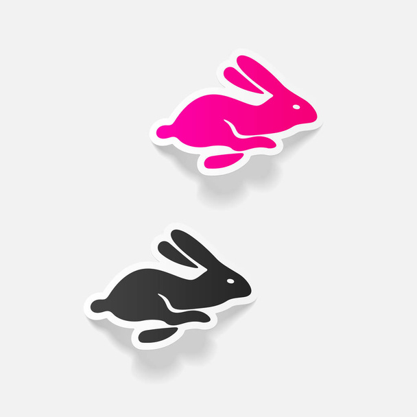 realistic design elements easter rabbits - Vector, Image