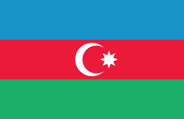 Vektor szép Azerbajdzsán lobogó szerinti. - Vektor, kép
