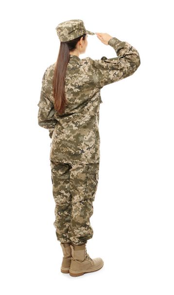 Pretty female soldier  - Фото, изображение