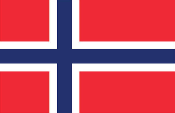 Norveç vektör şaşırtıcı bayrağı. - Vektör, Görsel