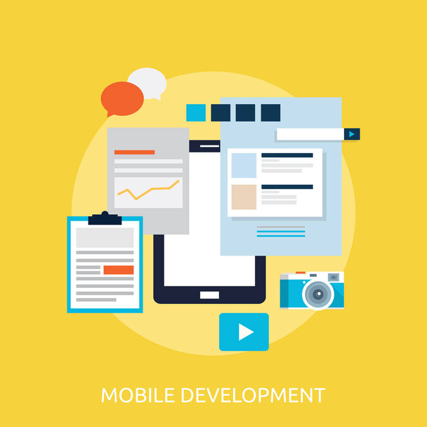 Mobile Development Conceptual Design - Vector, Image