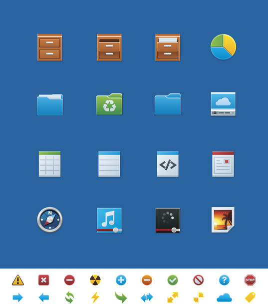 Vector common website icons for webmasters - Vector, Image