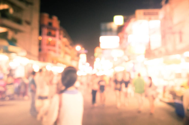 Blurred image of busy night life in the city. - Photo, Image