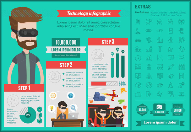 Technology infographic template. - Vector, Image