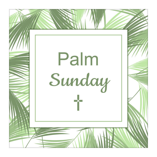 Niedziela Palmowa transparent jako tło święta religijne - Wektor, obraz