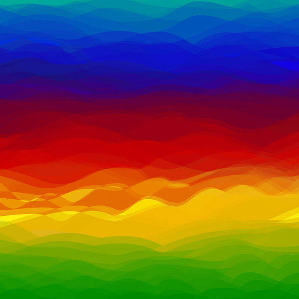 Abstract Colorful Wave Design Rainbow Background. - Vektör, Görsel