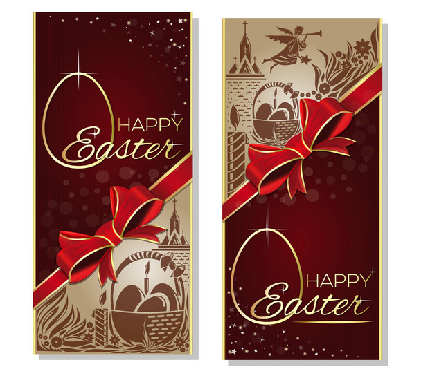 Easter greeting card set. Happy Easter - Vector, imagen