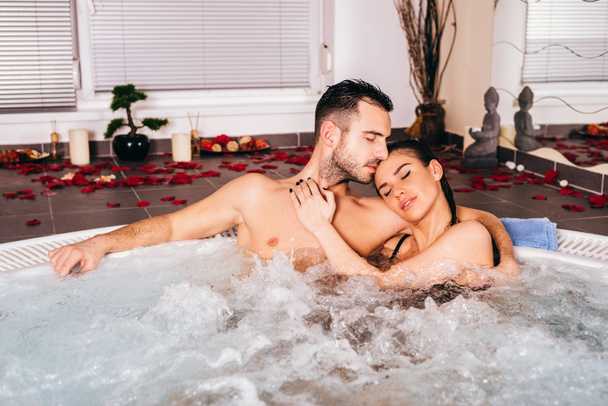 Loving couple in the wellness center - Photo, Image