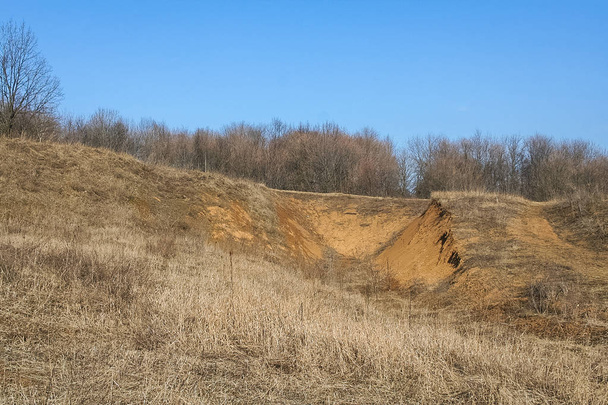 Abandoned quarry for the extraction of brick materials  - Photo, Image