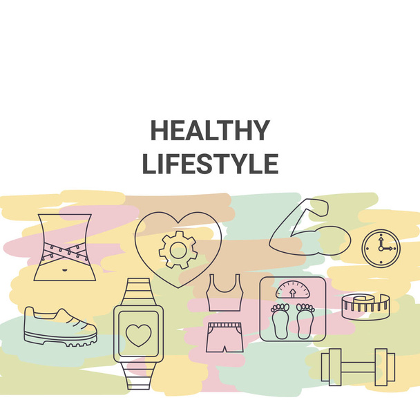 Healthy lifestyle concept. - Vetor, Imagem