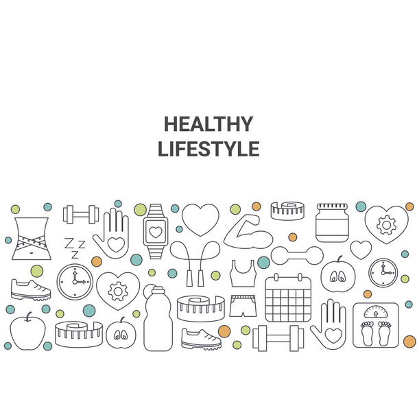 Healthy lifestyle concept. - Διάνυσμα, εικόνα