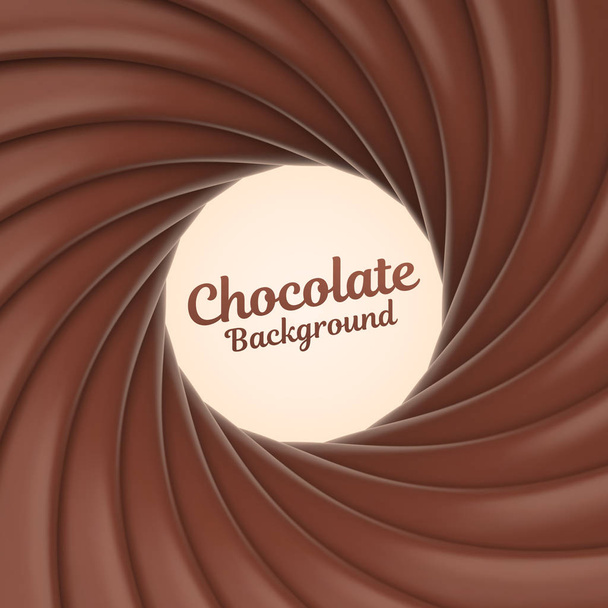 Csokoládé örvény háttér, hely a tartalom - Vektor, kép