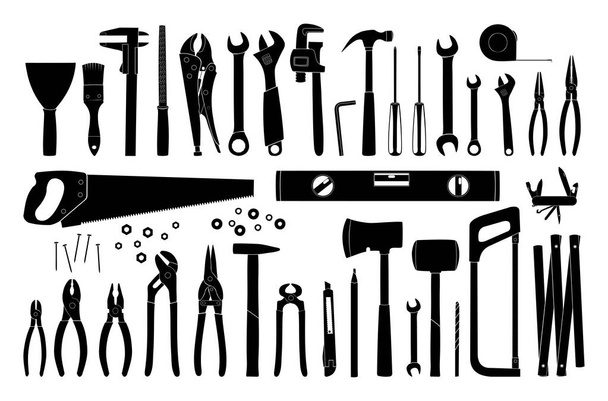 Symbolset für Werkzeuge - Vektor, Bild