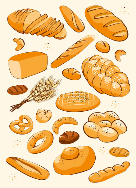 Patrón del producto de panadería
 - Vector, imagen