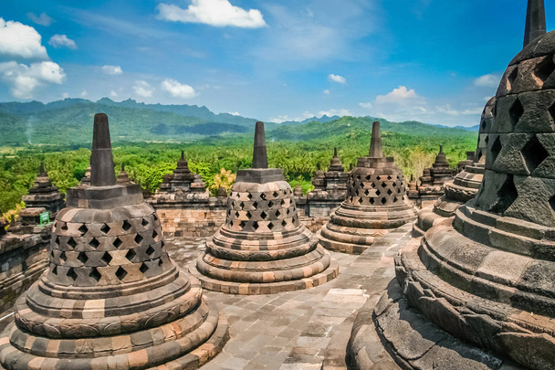 Borobudur-Tempel in Java - Foto, Bild