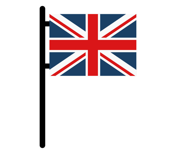 icono bandera de britain ilustrado sobre un fondo blanco
 - Vector, Imagen