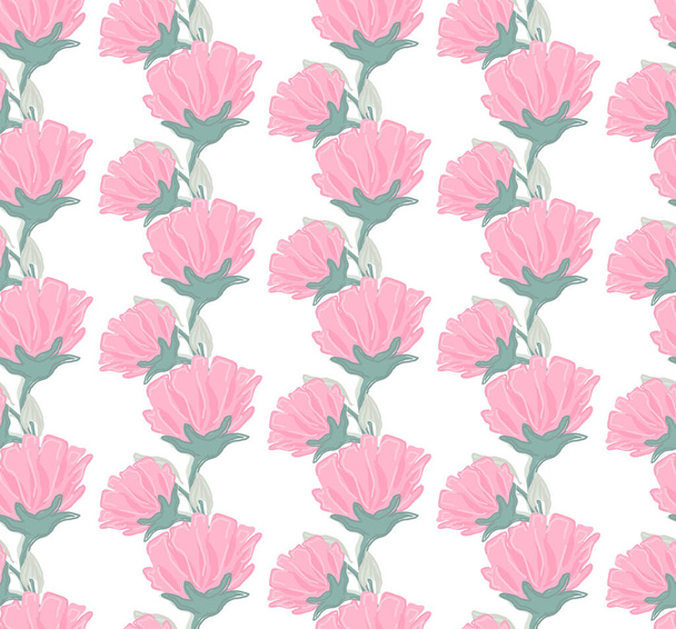 Floral seamless pattern. Hand drawn creative flower. Colorful artistic background with blossom - Вектор,изображение