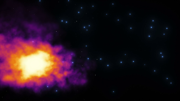 galaxis színes starfields az űrben. - Felvétel, videó