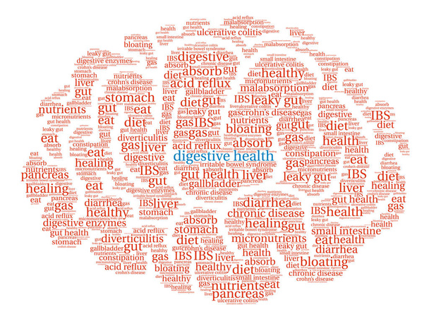 Saúde digestiva Word Cloud
 - Vetor, Imagem