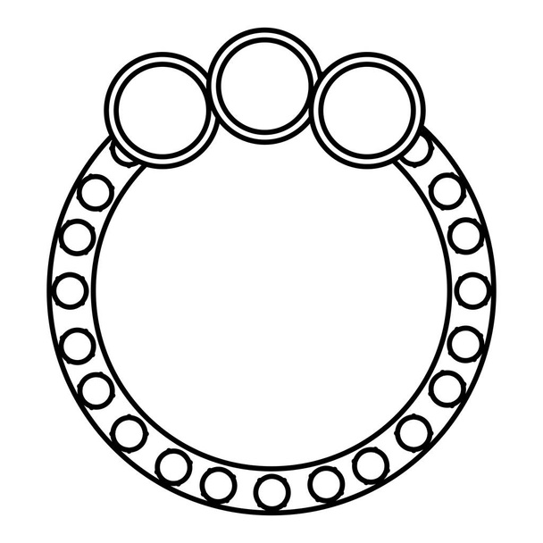 sylwetka okrągły bubble z Okrągła ikona - Wektor, obraz