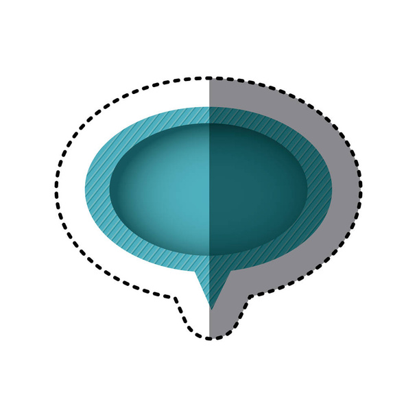 színes chat ovális szövegbuborék-ikon - Vektor, kép