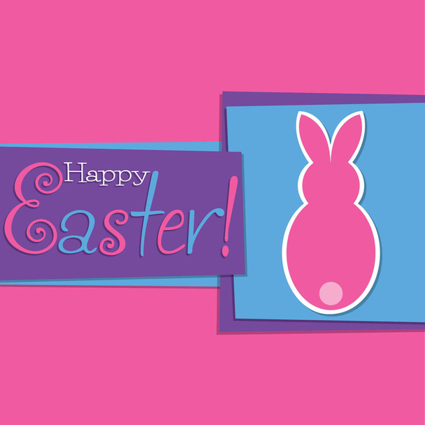 Funky Easter bunny card in vector format. - Vecteur, image