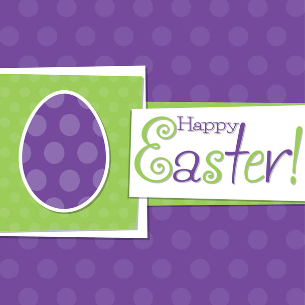 Funky Easter egg card in vector format. - Vetor, Imagem