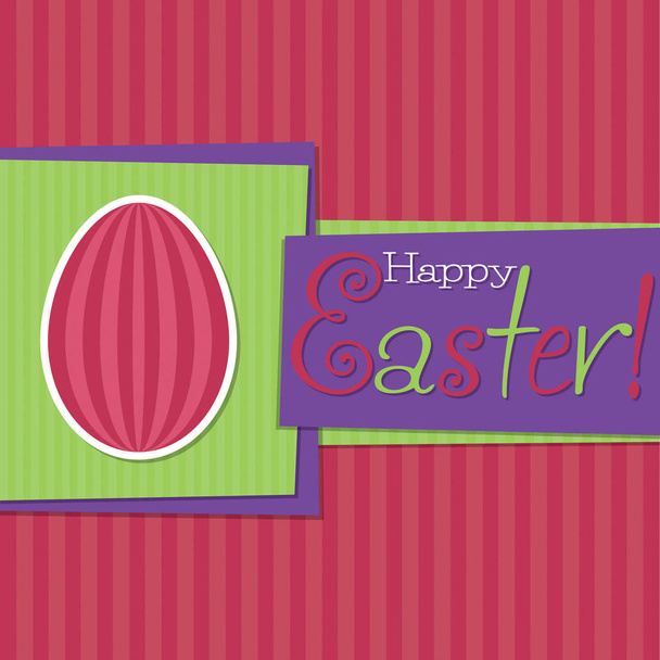 Funky Easter egg card in vector format. - Vektor, kép