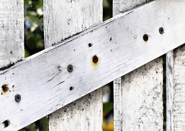 bílé dřevěné dveře detail - Fotografie, Obrázek