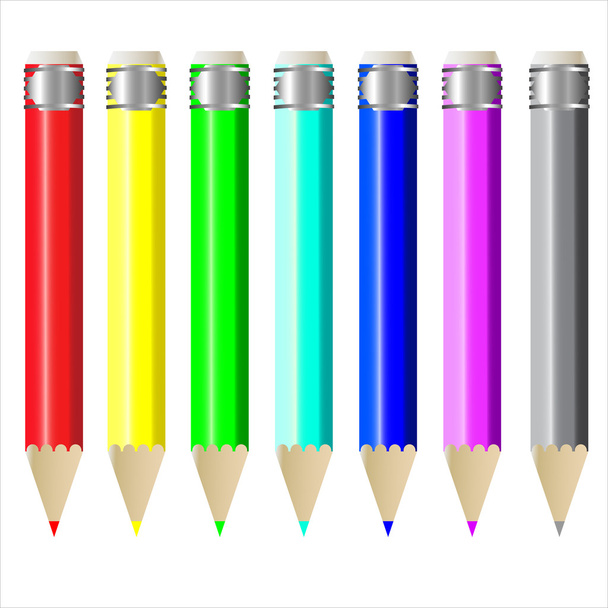 Lápices de colores
 - Vector, Imagen