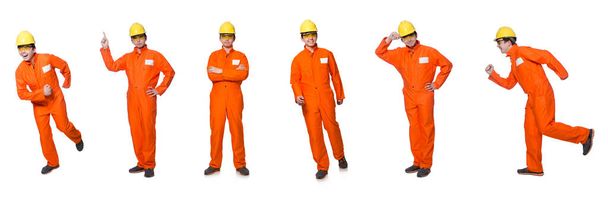 Industriële werknemer geïsoleerd op de witte achtergrond - Foto, afbeelding