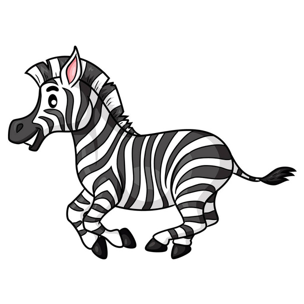 Zebra Cute Cartoon - Vector, imagen