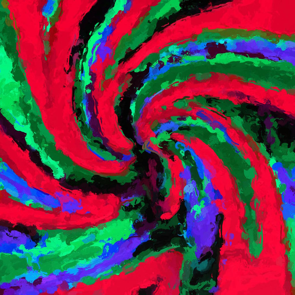 line pattern splash painting abstract in red green blue - Photo, Image