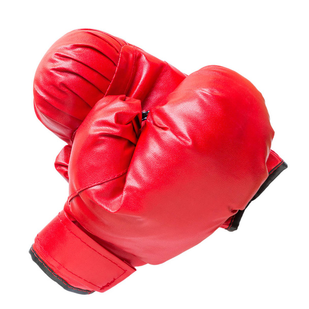 red boxing gloves on white - Foto, afbeelding