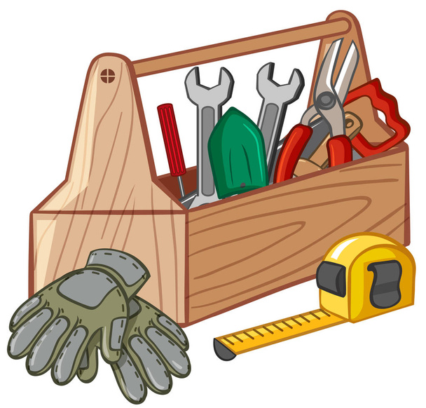 Εργαλειοθήκη με πολλά εργαλεία - Διάνυσμα, εικόνα