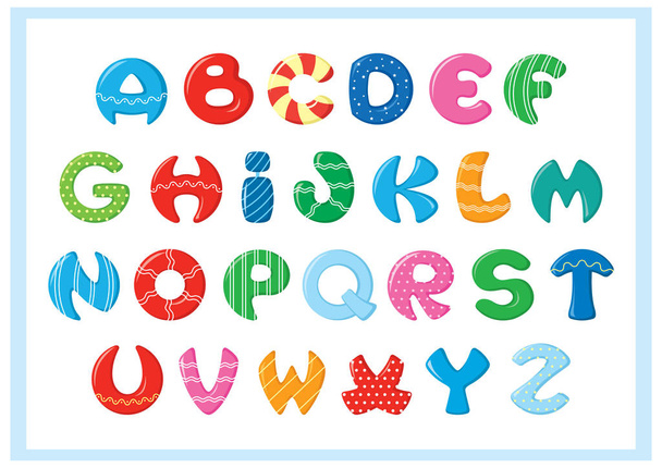 Πολύχρωμο αλφάβητο για τα παιδιά - Διάνυσμα, εικόνα