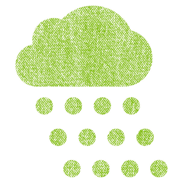 Rain Cloud Fabric Textured Icon - Вектор,изображение