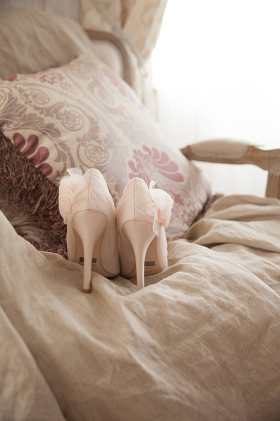 Light pink high heels shoes - Photo, image