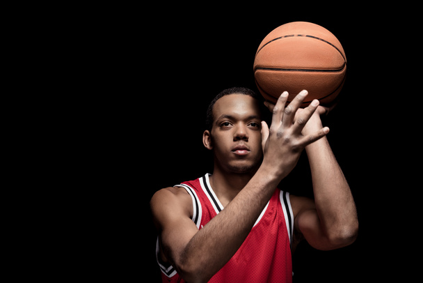 Basketball player with ball  - Foto, afbeelding