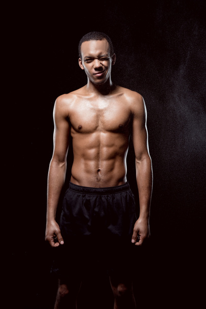 African american muskularny mężczyzna - Zdjęcie, obraz