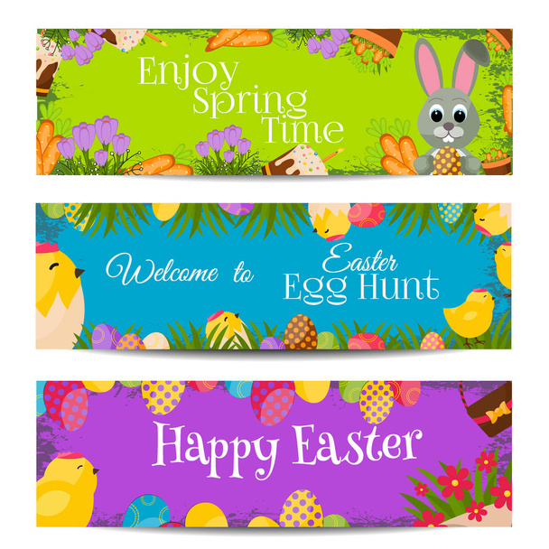 Easter banners vector illustration. - Vector, afbeelding
