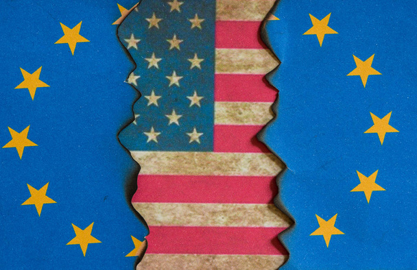 Amerikan Avrupa kavramı bölme - Fotoğraf, Görsel