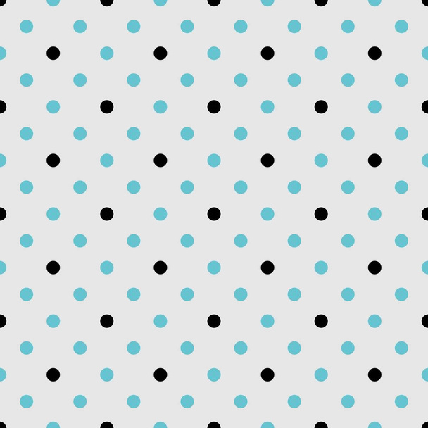 灰色の背景に水玉模様のタイルのベクトル パターン - ベクター画像