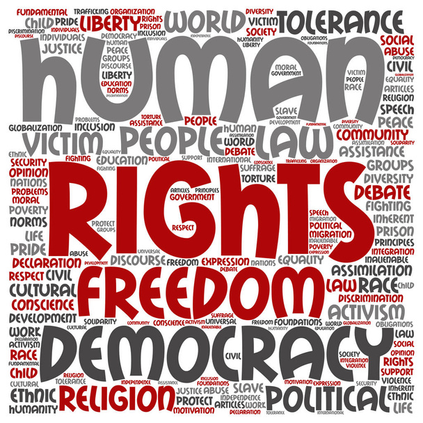 Konzept oder begriffliche Menschenrechte - Foto, Bild
