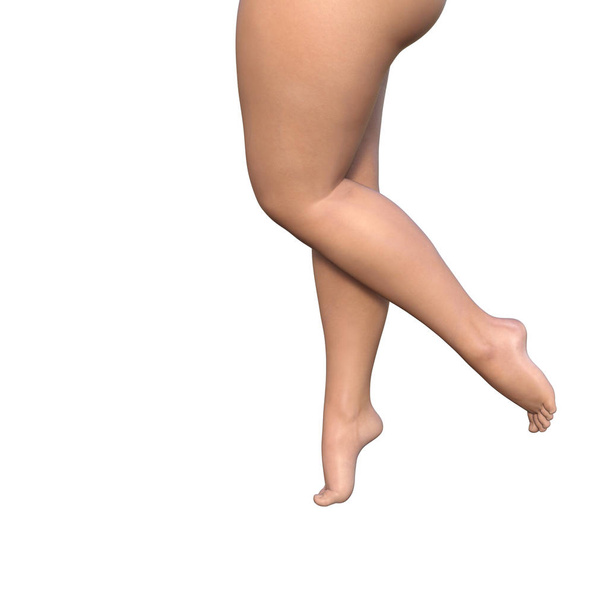 Overweight female legs - Photo, Image