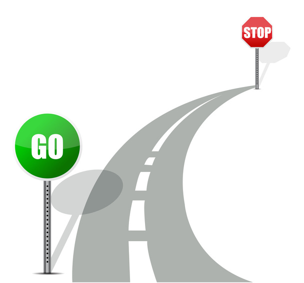 go and stop road - Photo, Image