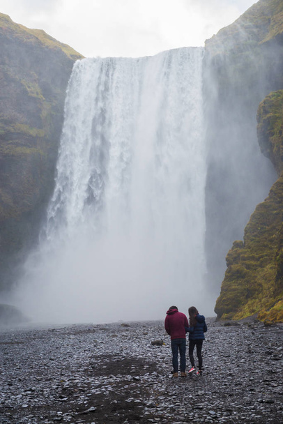 Skogafoss waterfall in southern Iceland - Φωτογραφία, εικόνα