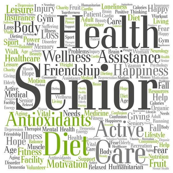 conceptuele oude senior gezondheid - Foto, afbeelding